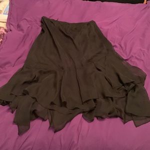 Cato Black Layered Ruffle Skirt